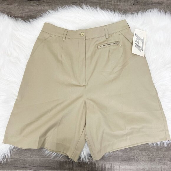 Tail Golf Khaki High Waist Micro Poly Comfort Stretch Athletic Shorts Womens 8 N - Picture 1 of 8